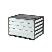 樹德-livinbox A4桌上文件資料櫃(5抽) DDH-105 個性黑