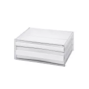 樹德-livinbox A4桌上檔案資料櫃(2抽) DDH-111 簡約白