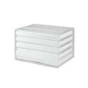 樹德-livinbox A4桌上檔案資料櫃(4抽) DDH-113 簡約白