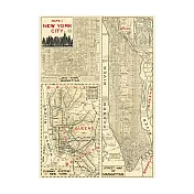 美國 Cavallini & Co. wrap 包裝紙/海報 紐約地圖4