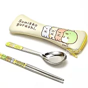 San-X【角落生物大集合】環保餐具組-米色