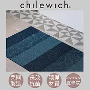 【chilewich】美國抗菌環保地墊 玄關墊61x183cm直條紋 海灣藍