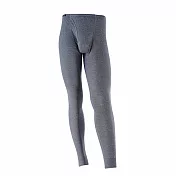 Route8八號公路 男 WARM 開檔抑菌內搭保暖褲S麻灰