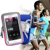 AISURE for 華為 HUAWEI Nova 5T/小米 9T/Reno 2 透氣手機觸控運動臂套臂袋桃