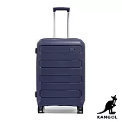 KANGOL - 英國袋鼠24吋輕量耐磨可加大PP行李箱 - 多色可選 藏青色