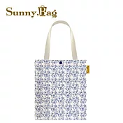 Sunny Bag-學院風側背袋-青花番蓮紋
