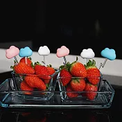 QUALY 朵朵雲兒果叉(6入)(藍粉)