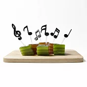 QUALY 音符果叉(6入)(黑)