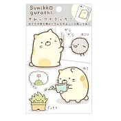 San-X 角落公仔個人檔案系列多功能防水貼紙。羞羞貓灰塵君