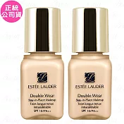 ESTEE LAUDER 雅詩蘭黛 粉持久完美持妝粉底精巧版SPF10/PA++(#17-1W1)(7ml)*2(公司貨)