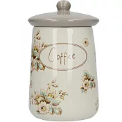 《CreativeTops》Katie咖啡陶製密封罐(波斯菊白)