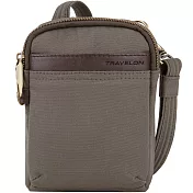 《TRAVELON》Courier帆布迷你防盜斜背包(棕)