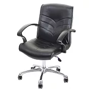 GXG 短背皮面 電腦椅 (可後躺/鋁合金腳) TW-1007 LUK