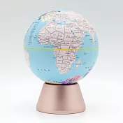 SkyGlobe 5吋藍花朵音樂鈴發光玫瑰金底座地球儀(中文版)-月亮