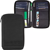 《TRAVELON》簡約拉鍊防盜證件護照夾(黑)