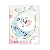 San-X 鯨鯊先生海底溫泉系列雙開夾鏈袋文件夾。甜蜜睡眠