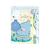 San-X 鯨鯊先生小藍鯨的夢系列信紙組4柄。遊樂