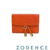 ZODENCE HIM義大利植鞣革中夾 橘紅