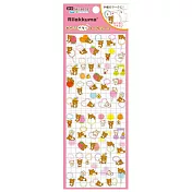 San-X 拉拉熊生活檔案系列手帳本專用貼紙。桃