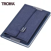 德國TROIKA手拿包TRV55(大小18x12cm可放手機.筆.護照.信用卡.現金)收納包多功能包萬用包收納夾- 深藍色