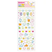 San-X 拉拉熊快樂生活系列手帳本專用螢光貼紙。粉