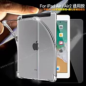 CITY for iPad Air/Air2 通用款 平板5D 4角軍規防摔殼+鋼化玻璃貼組合
