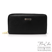 DF Flor Eden - 艾爾塔牛皮玩色長夾13卡1照雙拉鏈長夾-共3色黑色