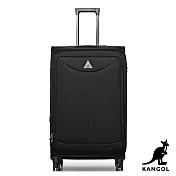 KANGOL - 英國袋鼠世界巡迴24吋布面行李箱-共3色黑色