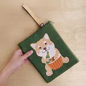 柴犬好可愛噢,有狗手拿包