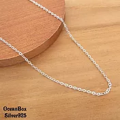 50cm-60cm。百搭圓圈十字義大利925純銀鍊《925純銀.外鍍專櫃級正白k》22吋55cm