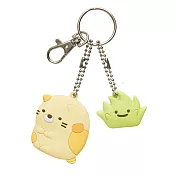 San-X 角落公仔悠閒系列造型公仔鑰匙扣吊飾。羞羞貓+雜草君