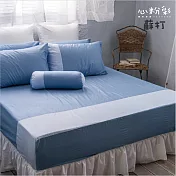 【麗塔寢飾】40支紗精梳棉 雙人床包 心粉彩- 蘇打