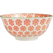 《Rex LONDON》瓷製餐碗(花紋紅16cm)