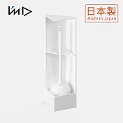 【日本岩谷Iwatani】RETTO直角/轉角隱藏式馬桶刷架3件組-1架2軟毛刷