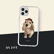 INJOYmall for iPhone X 奶油臘腸犬 透明耐衝擊防摔 手機殼