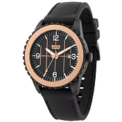 Levi’s 鋼鐵爭鋒時尚腕錶-黑框金