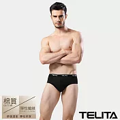 【TELITA】彈性素色三角褲 M 黑色