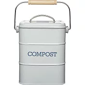 《KitchenCraft》復古提式廚餘桶(灰3L)