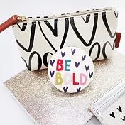 Caroline Gardner 摺疊隨身雙面鏡 黑白愛心