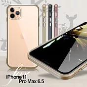CITY BOSS for iPhone11 Pro Max 6.5 鋁金風雙料框穿搭防摔手機殼黑