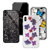 CITYBOSS for iPhone XS Max 璀璨花紛全包防滑保護殼-紫蕊 /銀箔飛燕  兩款任選紫蕊