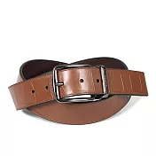 COACH 可翻轉雙面皮革皮帶-焦糖色