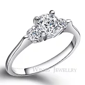 【WINGS】一克拉八心八箭戒指《真摯》|璀璨擬真鑽 輕奢優雅風 6號