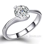 【WINGS】一克拉八心八箭戒指《天生耀眼》|閃耀擬真鑽 極簡優雅風 6號