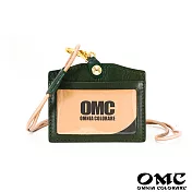 【OMC】義大利植鞣牛皮橫式識別證套悠遊卡套(8色)綠色