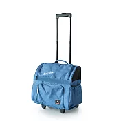 【安琪圈圈】多功能雙輪寵物拉桿箱淺藍色