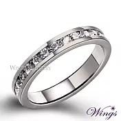 【WINGS】精鍍白K金戒指《銀河》|通體排鑽線戒.日常輕奢系列 6號