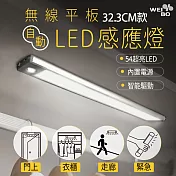 WEI BO 磁吸式無線平板自動感應燈 內建54顆LED燈(32.3公分) (內置裡聚合物電池免牽線)萬用燈