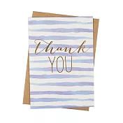 感謝你 藍白條紋【Ling Design-卡片 無限感謝】
