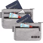 《TRAVELON》防盜證件包2件(灰)